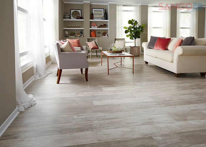 Lắp đặt sàn gỗ công nghiệp đẹp cho phòng khách thêm lộng lẫy, hiện đại
